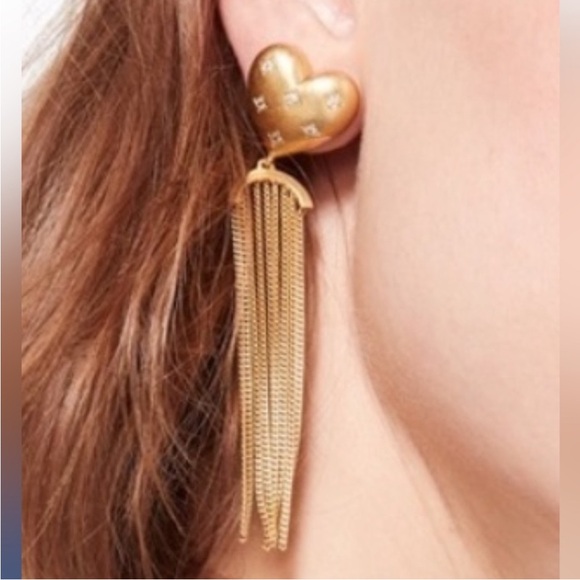Kate Spade New York ♠️ My Precious Heart ❤️ tassel statement earrings - Picture 5 of 6